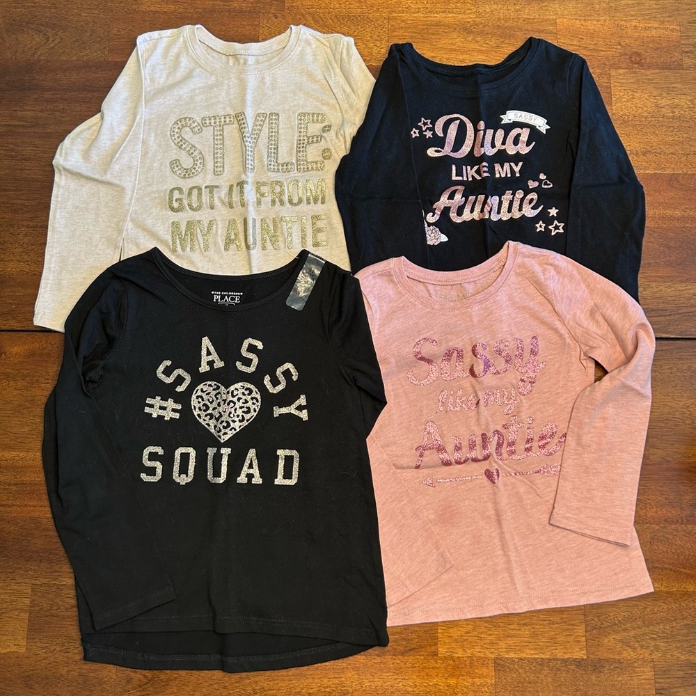 Auntie long sleeve girls 4T tops